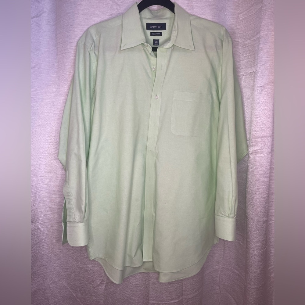 Architect Light Green Dress Shirt Size L